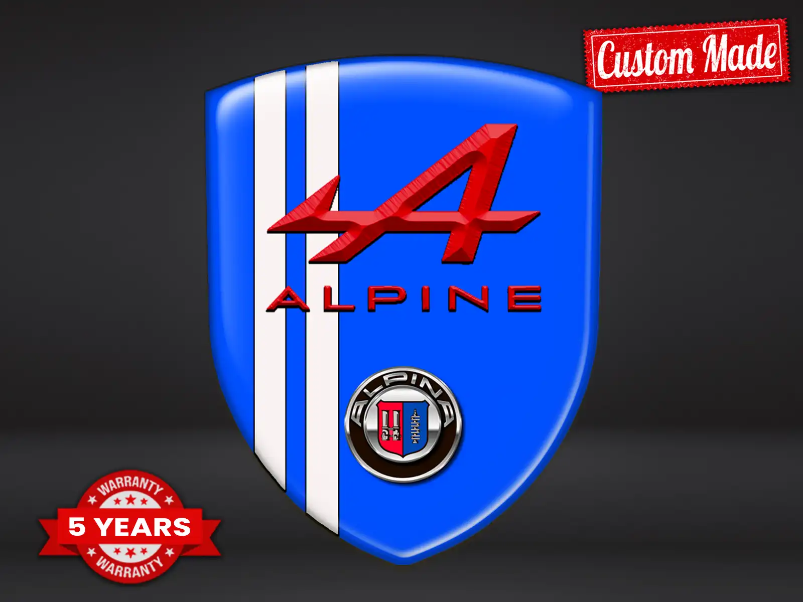 Alpina Silikonsticker Auto Edition Hochwertig Anpassbar